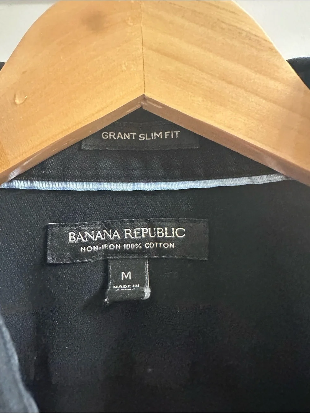 Banana Republic Black Long-Sleeve Dress Shirt